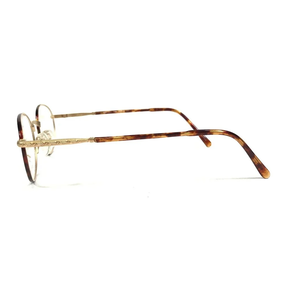 Vintage Tura Eyeglasses Frames MOD.769 TOR Tortoise Matte Gold Round 50-18-140